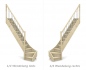 Preview: Raumspartreppe mit Setzstufen und 1/4 Wendelung unten - Geländer mit Alu Sprossen und Holzhandlauf - Treppenbreite 61 cm - Fichte 40 mm - Angebot Nr. 2108304