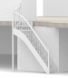 Preview: Nebentreppe mit 1/4 Wendelung oben und Rundstab Sprossen Geländer außen ab Antritt bis Austritt - Treppenbreite 75 cm - Buche 40 mm - Angebot Nr. 6238792