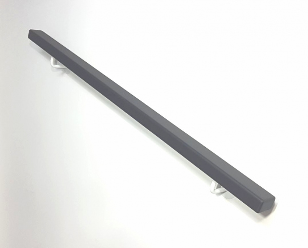 Holzhandlauf aus Buche in schwarz - 60/40 mm gerundet - Komplettset - Angebot Nr. 12368